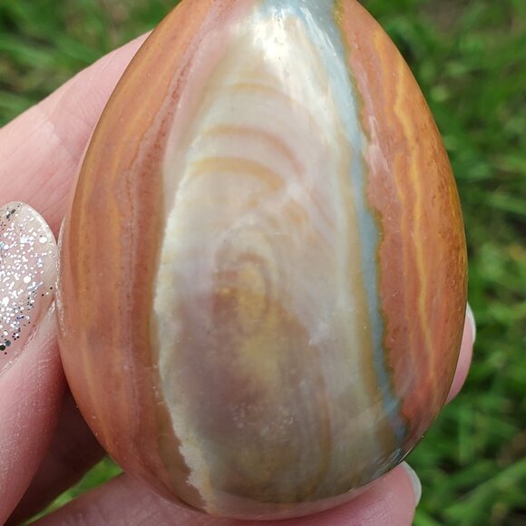 Polychrome Jasper Palm Stone (PC205) - Picture 6 of 9